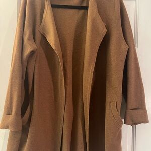 J. Crew Tan Open Front Cardigan